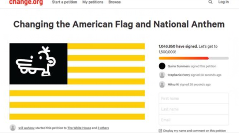 上百万网民请愿修改美国国旗 究竟是怎么回事？