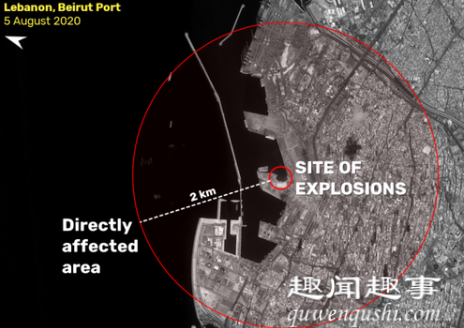 卫星图对比黎巴嫩大爆炸前后 具体是大爆什么情况?