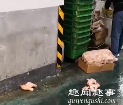 超市女员工在地上解冻生鸡腿 顾客拍下令人作呕画面简直太恶心
